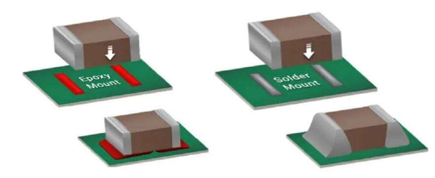 Ceramic PCB component installation